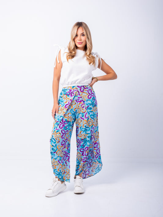Floral Wide Leg Pants