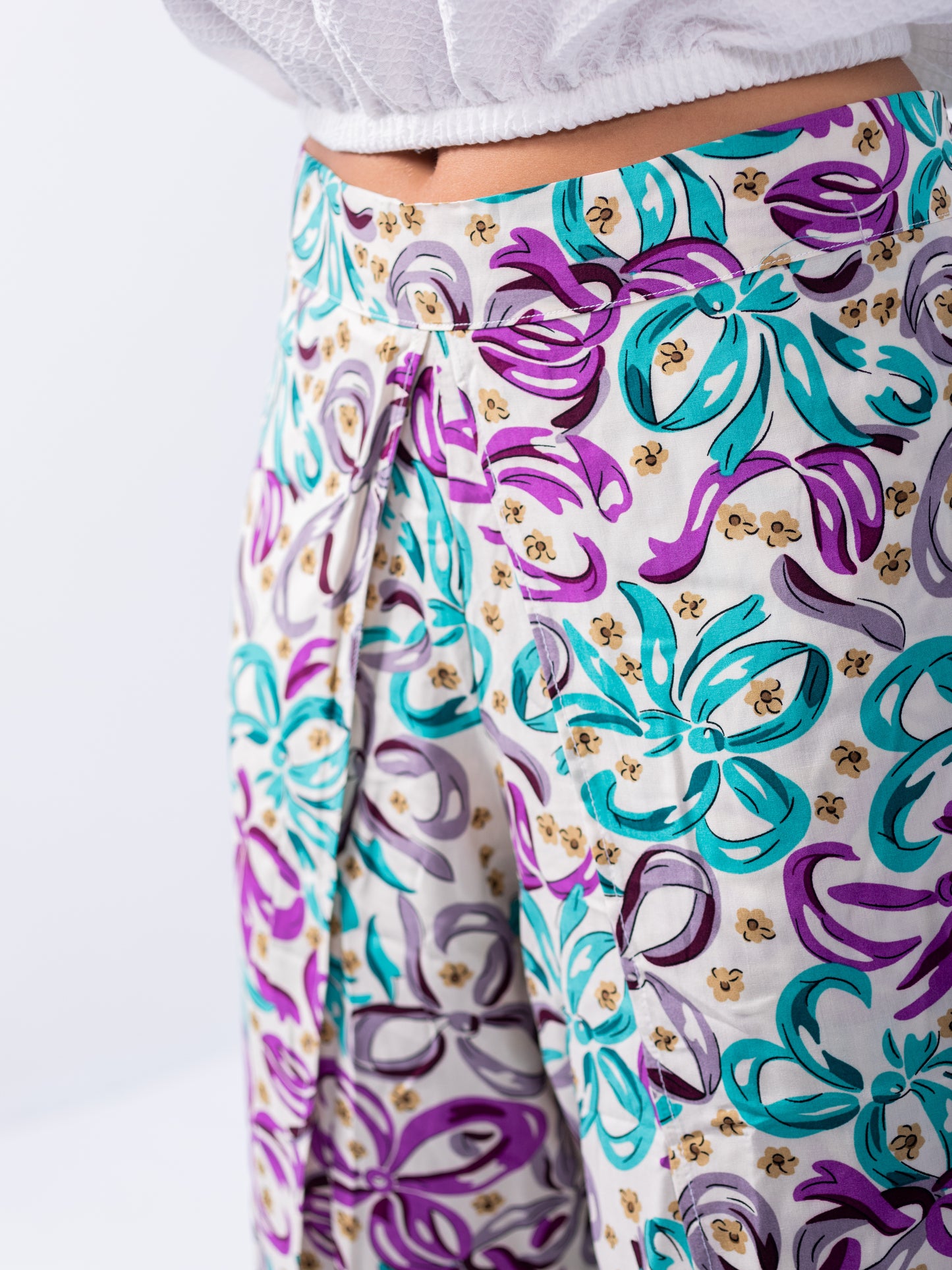 Floral Wide Leg Pants