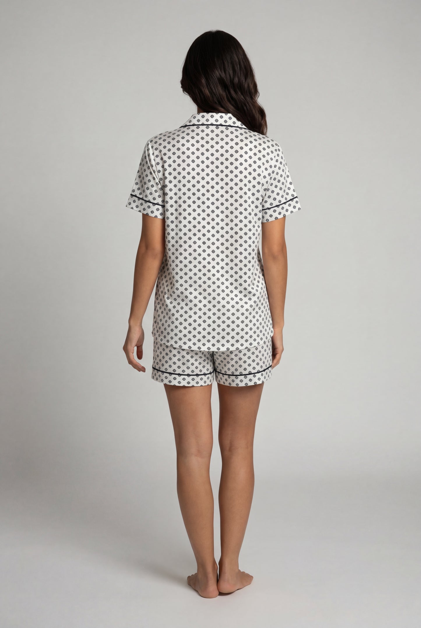 Printed Pajama Set (Short Sleeve & Shorts)