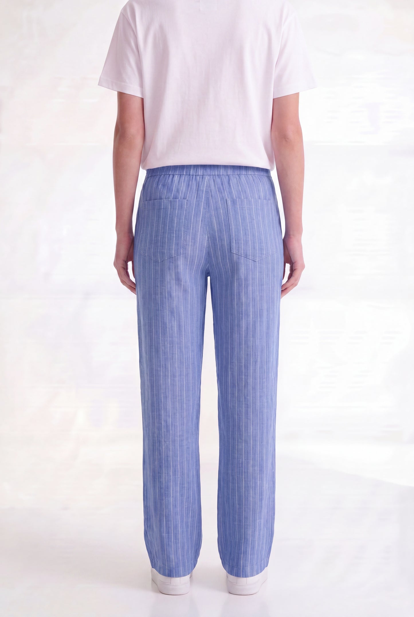 Relaxed Stripe Linen Trouser