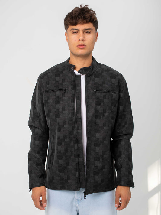 Leather Jacket Checkered