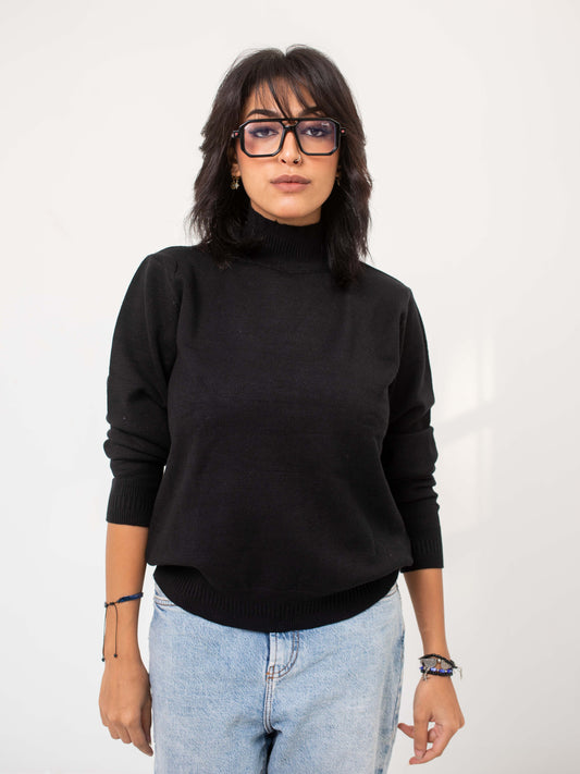 Oversized High-Neck Jumper