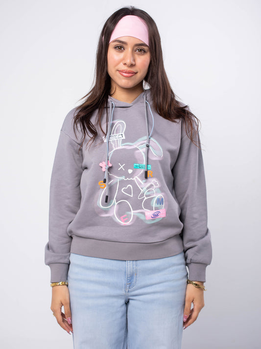 Graphic Bunny Hoodie