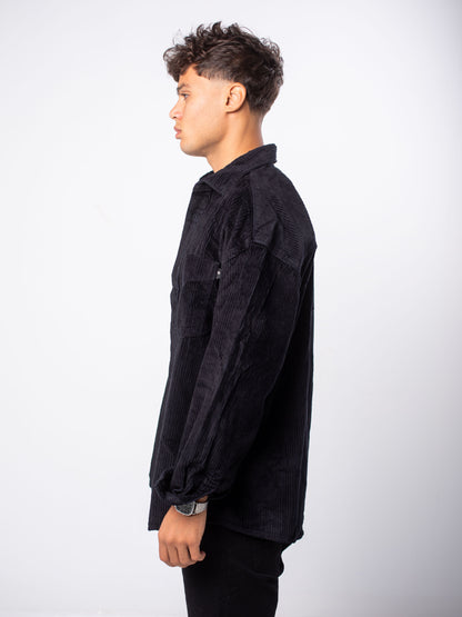 Black Corduroy Overshirt