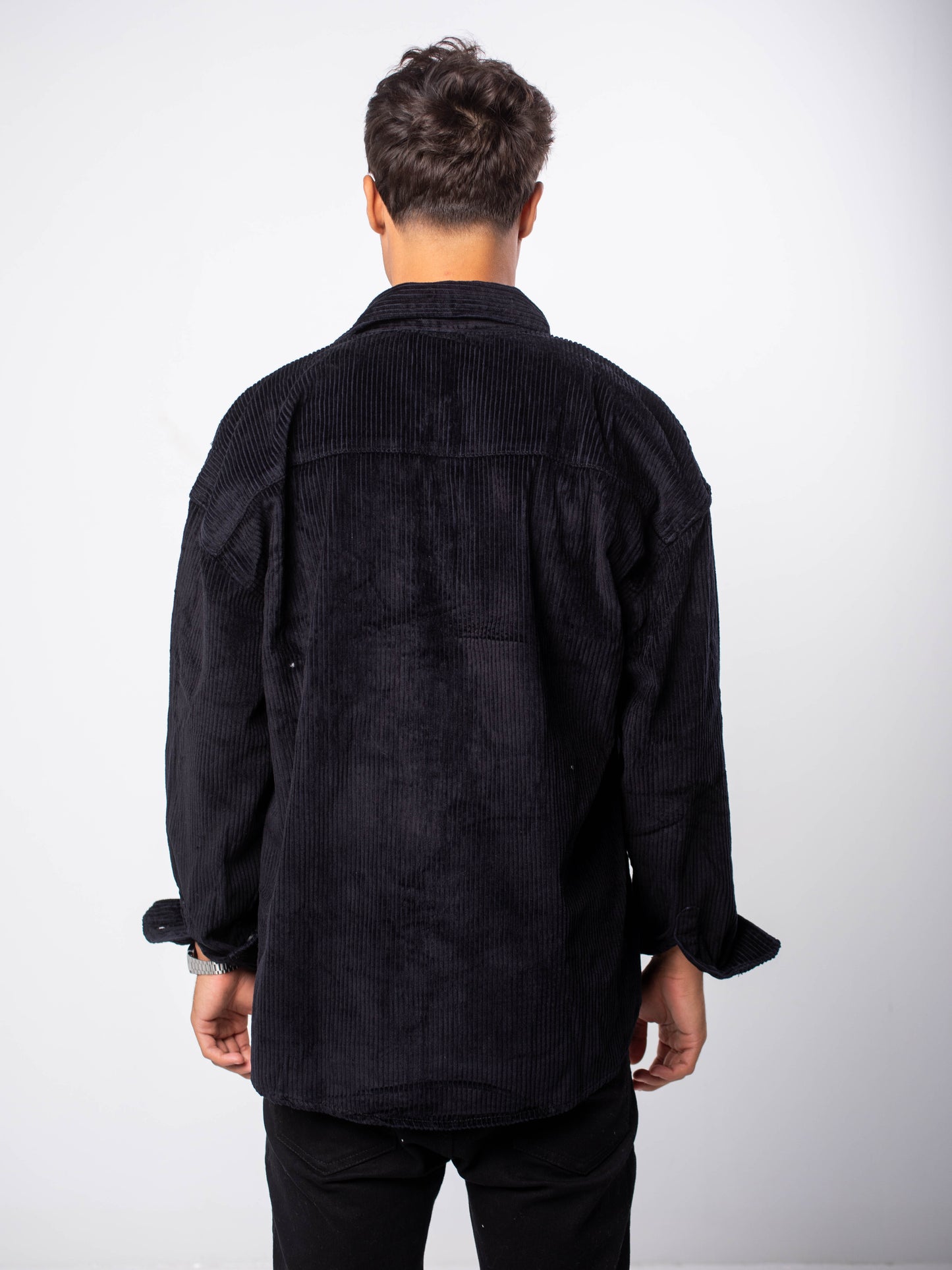 Black Corduroy Overshirt