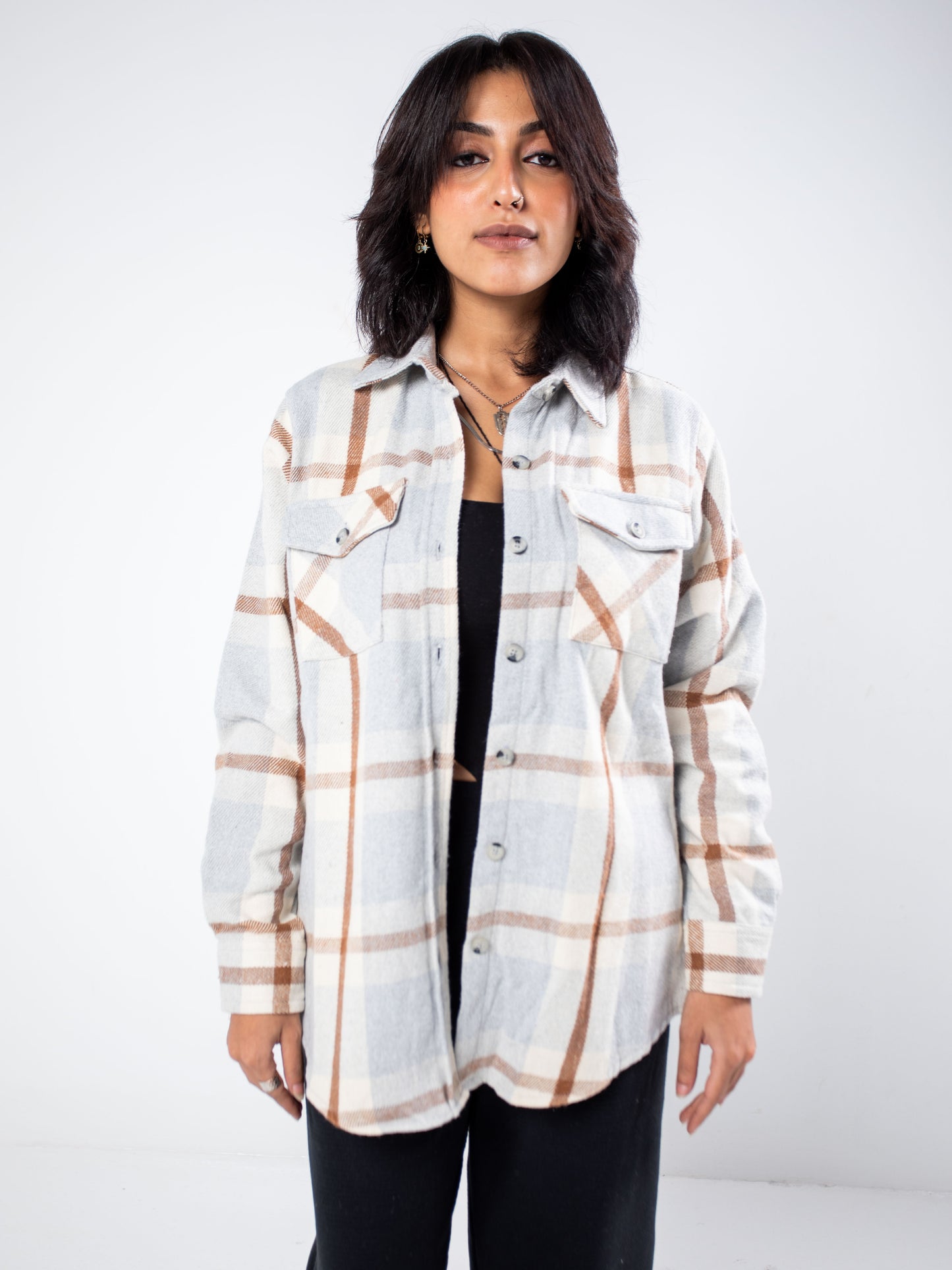 The Neutral Plaid Overshirt