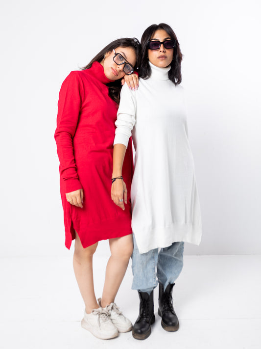 The Knitted Turtleneck Tunic