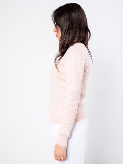 The Rib-Knit V-Neck Sweater