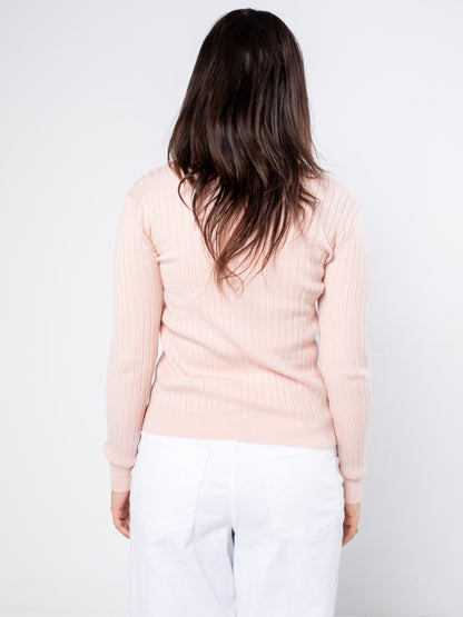 The Rib-Knit V-Neck Sweater
