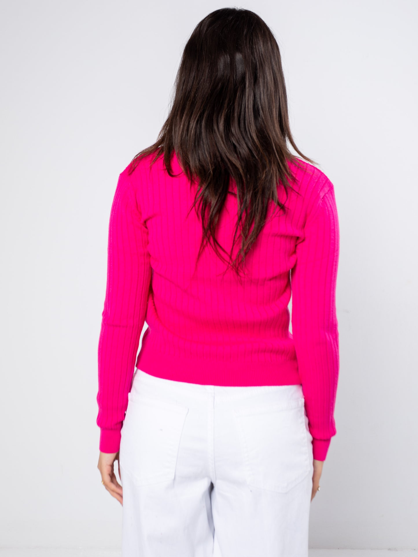 The Rib-Knit V-Neck Sweater