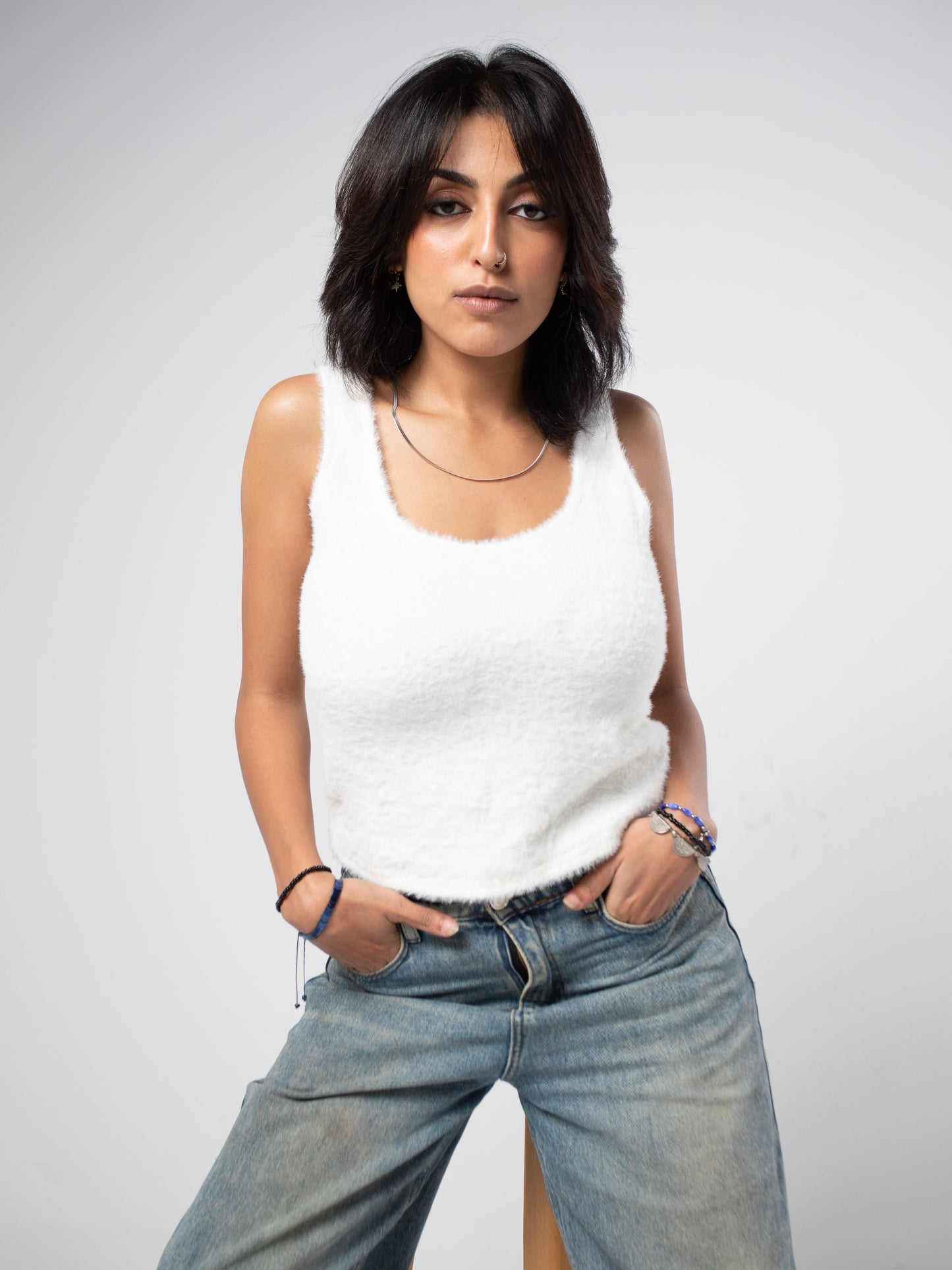 The Fuzzy Sleeveless Crop