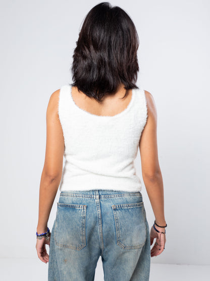 The Fuzzy Sleeveless Crop