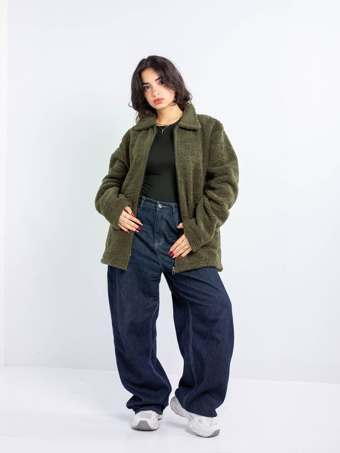 Forest Green Zip-Up Jacket