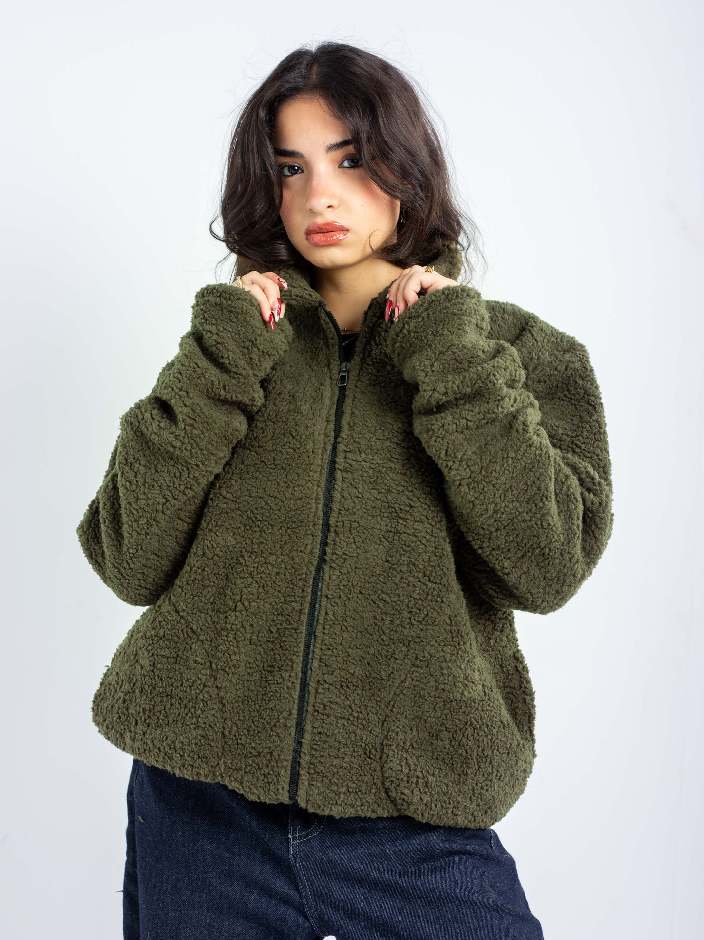 Forest Green Zip-Up Jacket