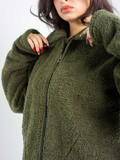 Forest Green Zip-Up Jacket