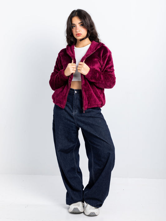 Lightweight Plush Zip Hoodie