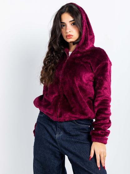 Lightweight Plush Zip Hoodie