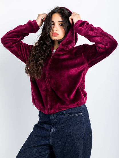 Lightweight Plush Zip Hoodie