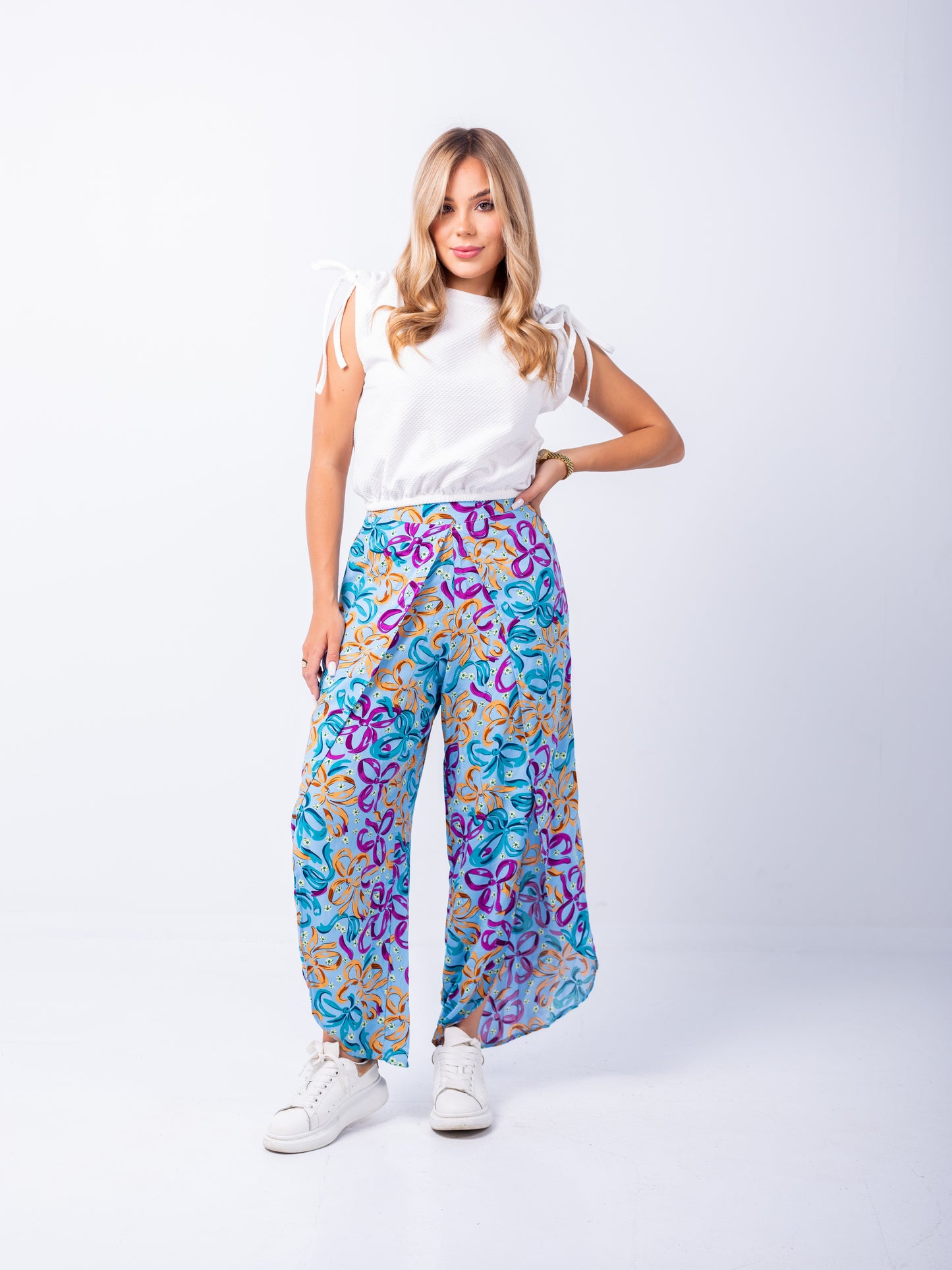 Floral Wide Leg Pants