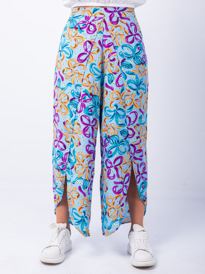 Floral Wide Leg Pants