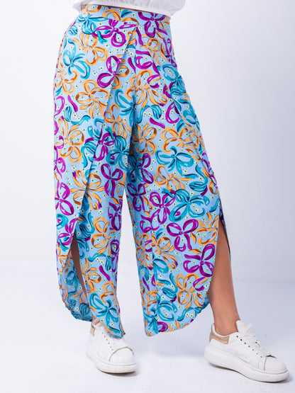 Floral Wide Leg Pants