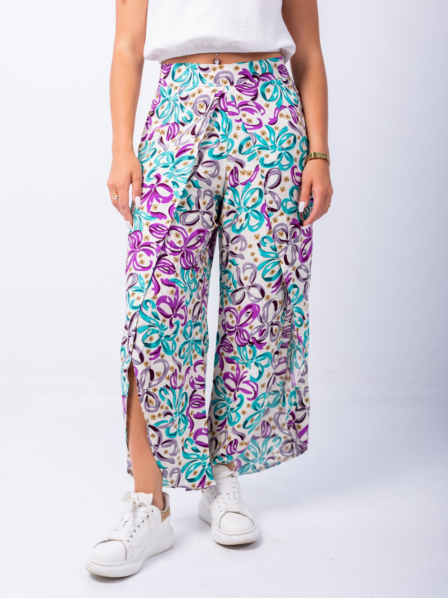 Floral Wide Leg Pants