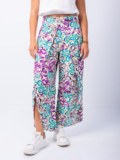Floral Wide Leg Pants