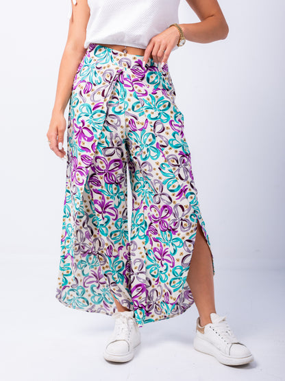 Floral Wide Leg Pants