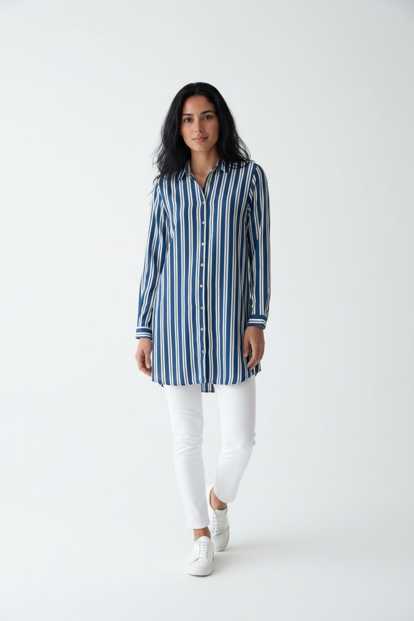 The Linear Navy Tunic