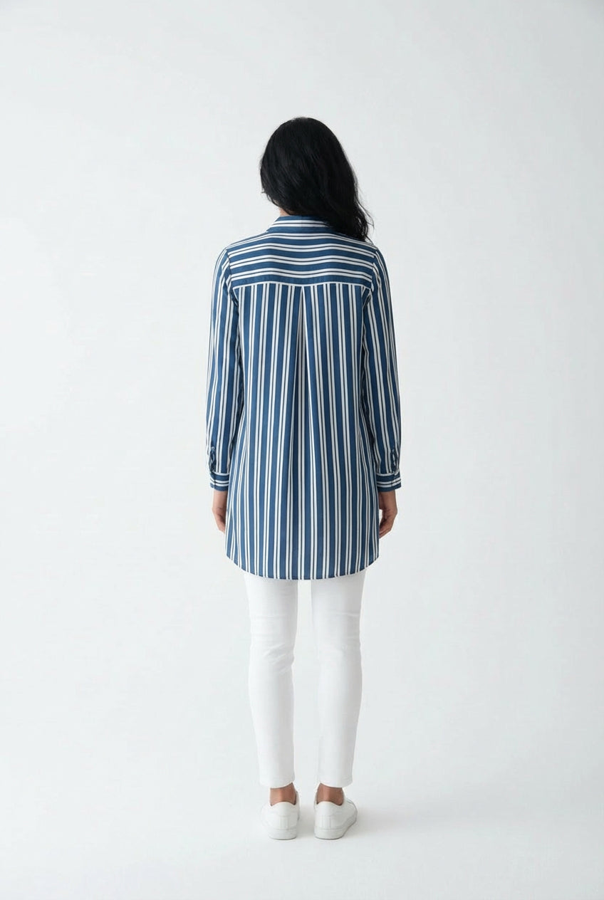 The Linear Navy Tunic