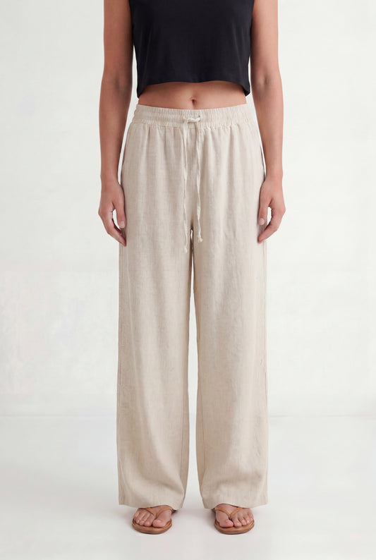 Linen Drawstring Trousers