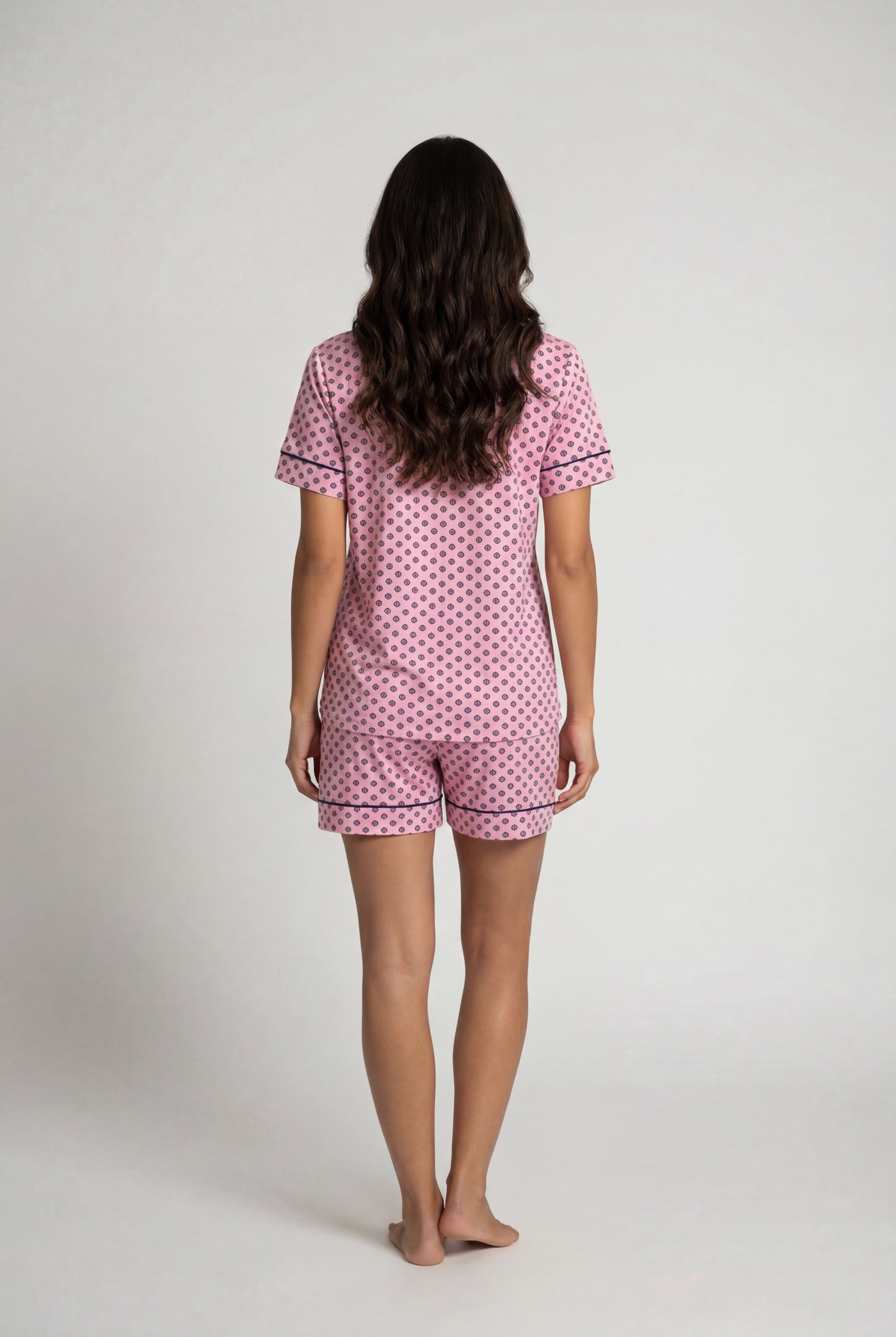 Printed Pajama Set (Short Sleeve & Shorts)