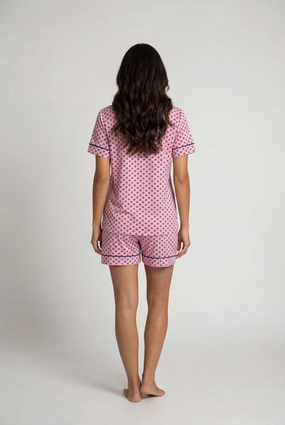 Printed Pajama Set (Short Sleeve & Shorts)