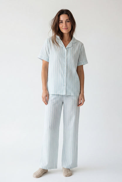 Stripe Pajama Set (Short Sleeve)