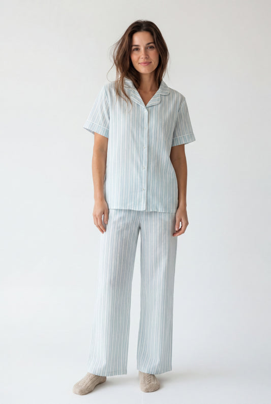 Stripe Pajama Set (Short Sleeve)