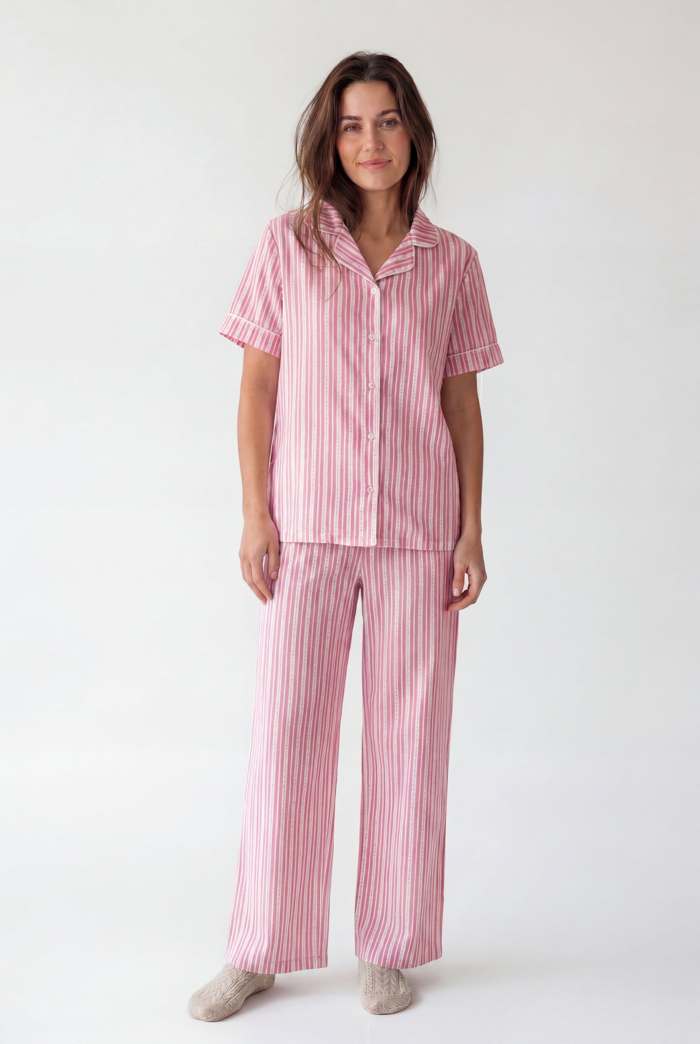 Stripe Pajama Set (Short Sleeve)