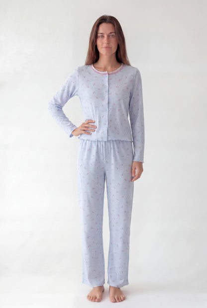 Textured Pajama Set (Long Sleeve)