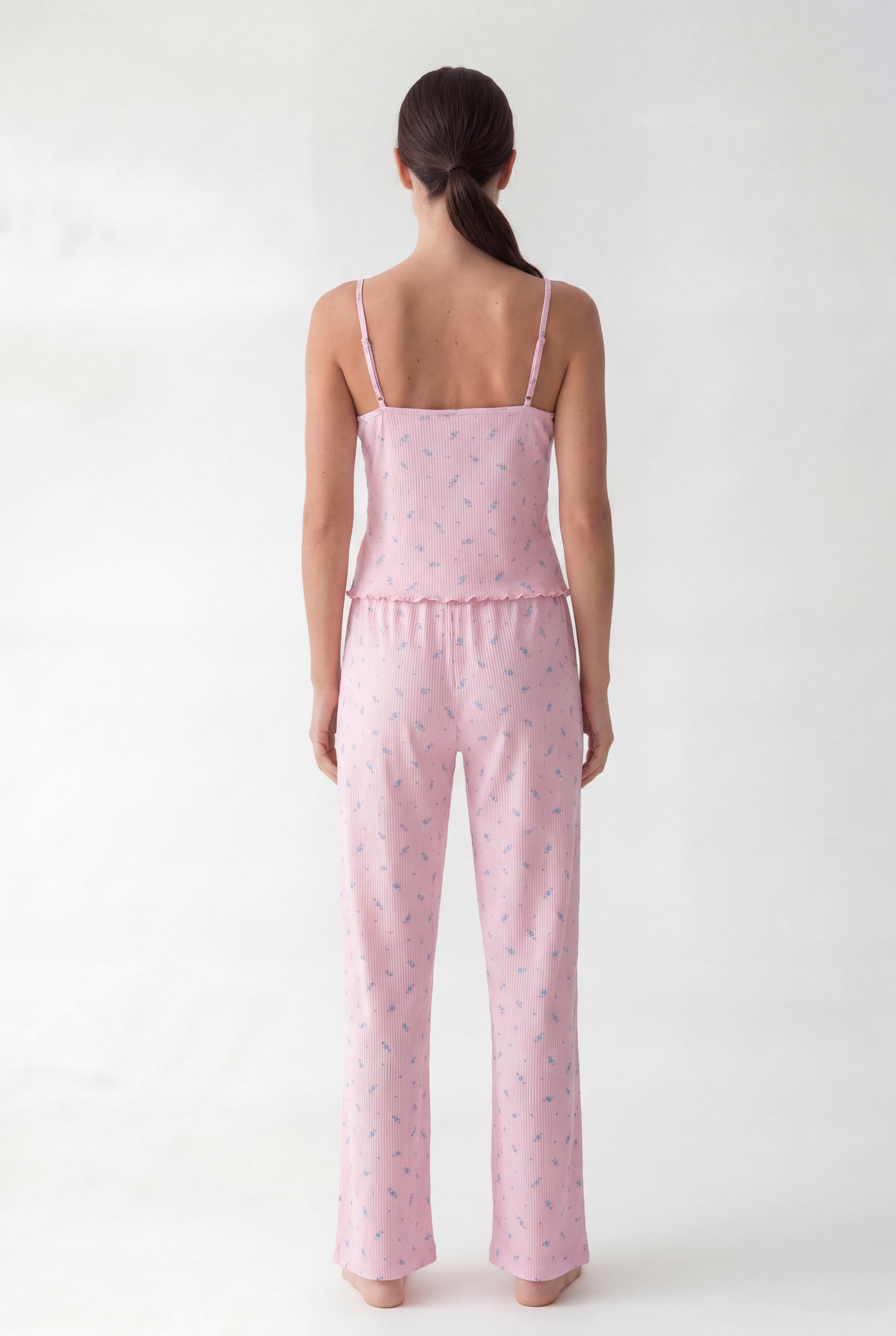 Textured Pajama Set (Sleeveless)