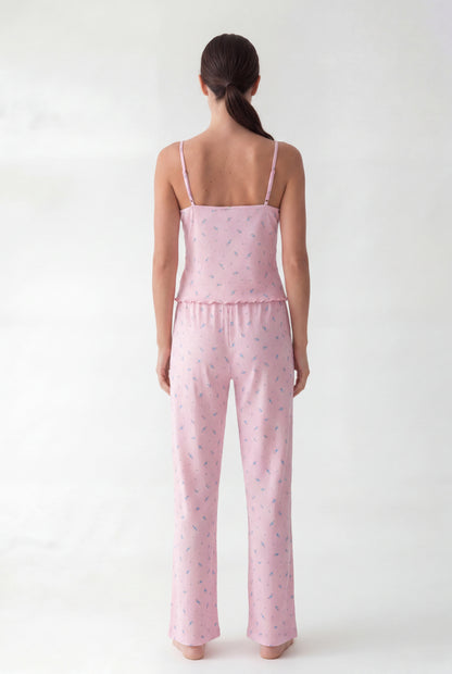 Textured Pajama Set (Sleeveless)