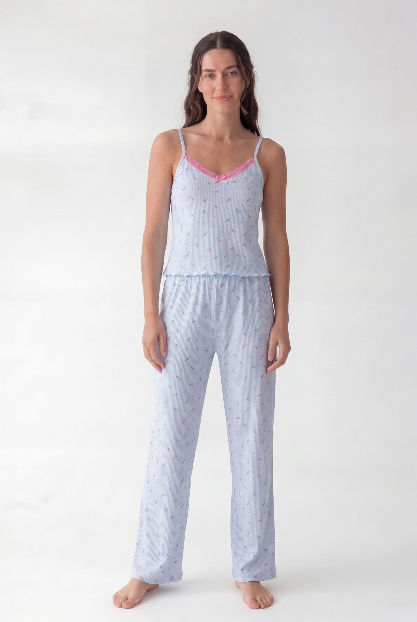 Textured Pajama Set (Sleeveless)