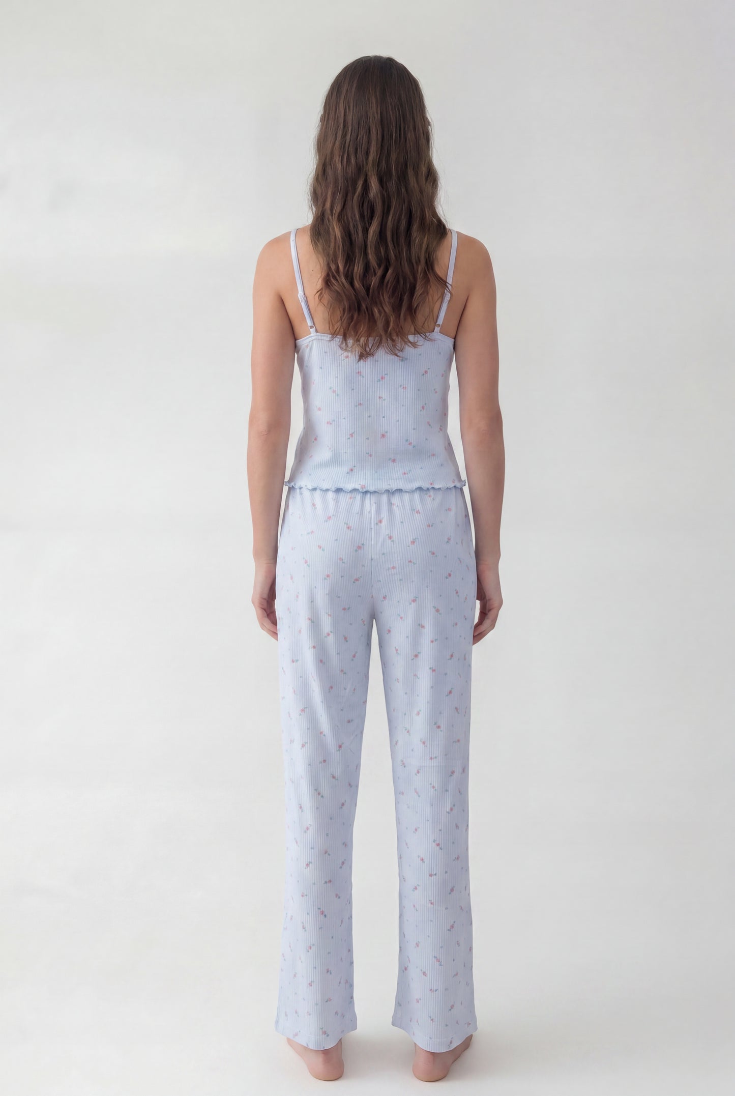 Textured Pajama Set (Sleeveless)