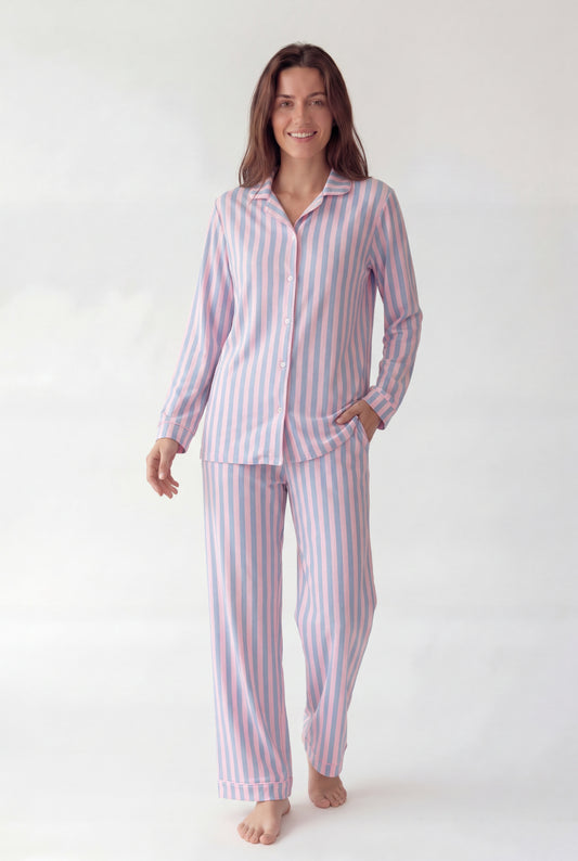 Classic Striped Cotton Pajama Set