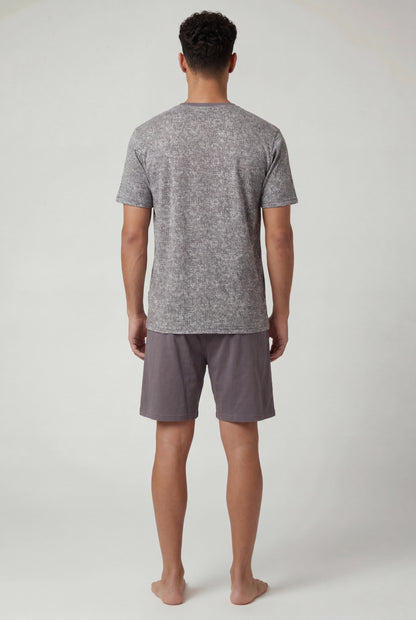 Textured Lounge Short Set