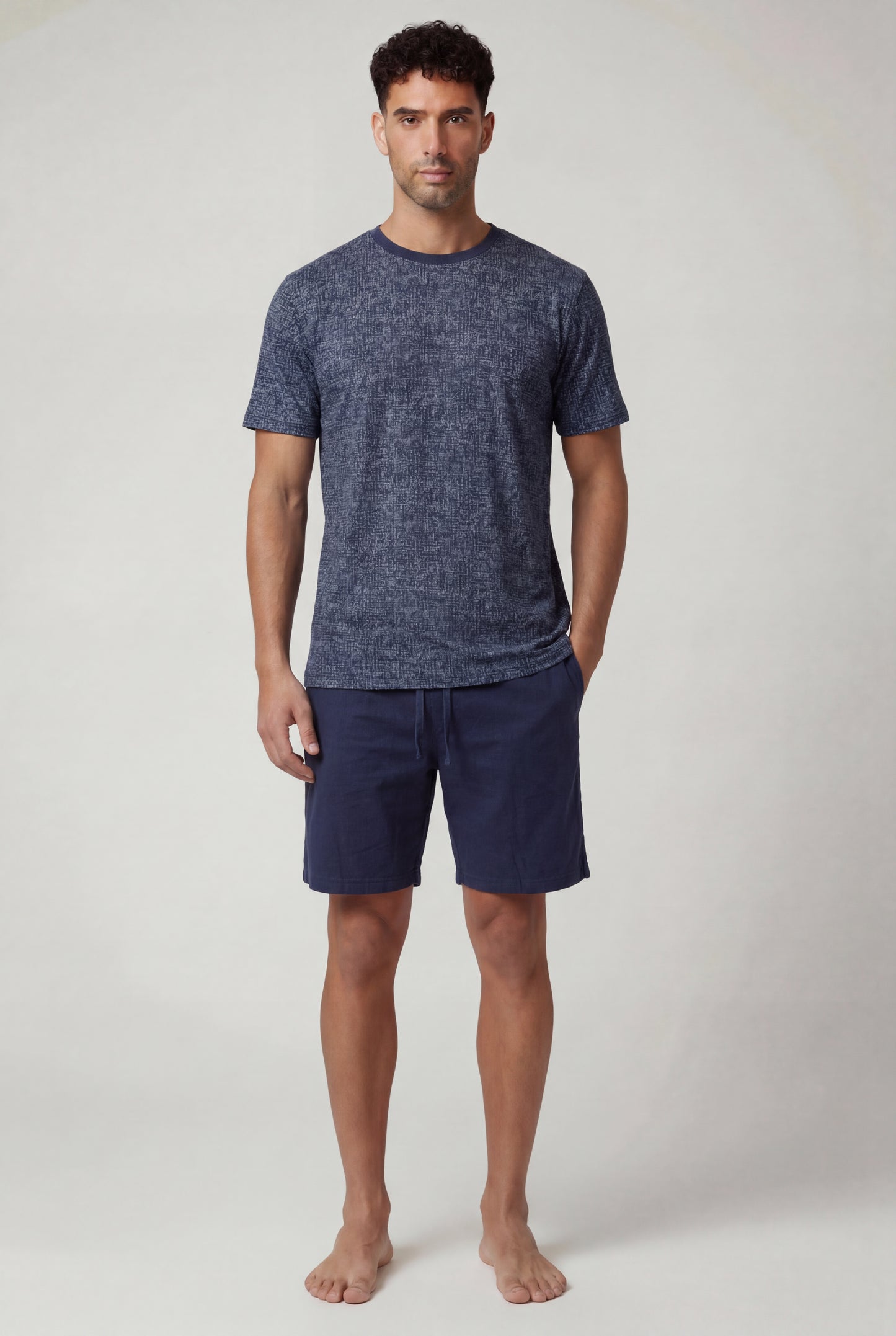 Textured Lounge Short Set