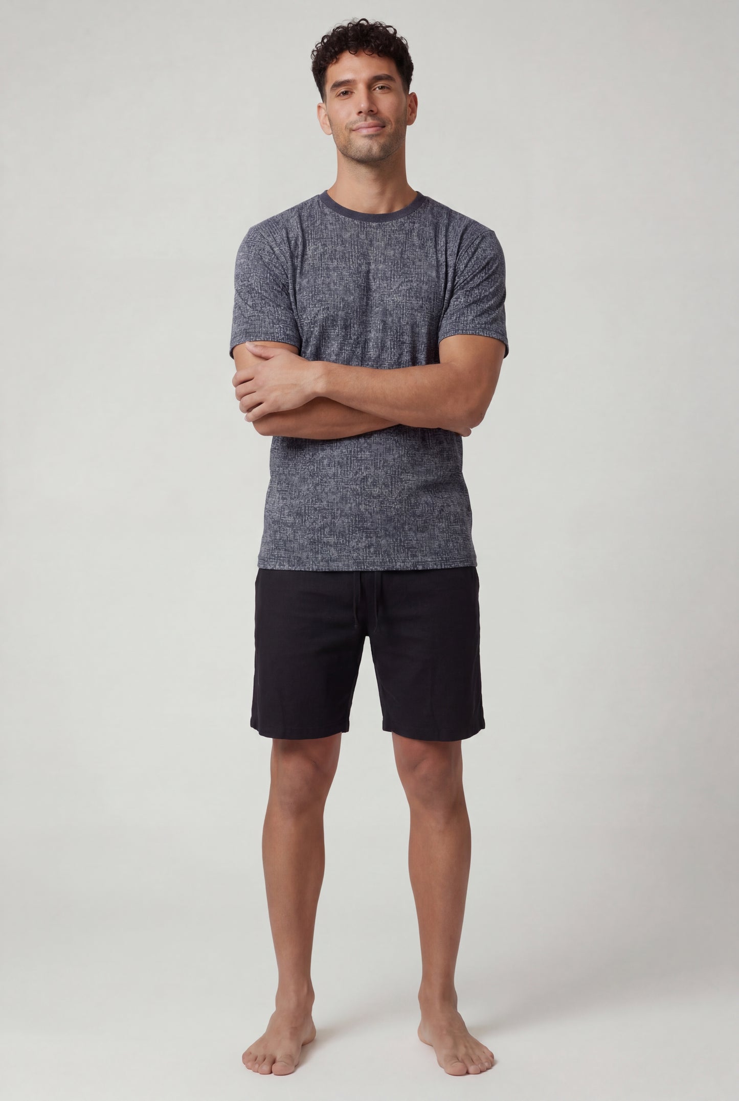Textured Lounge Short Set
