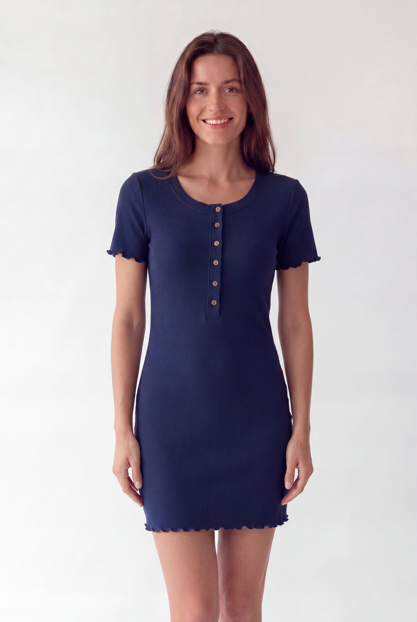 Essential Ribbed Knit Shift Dress