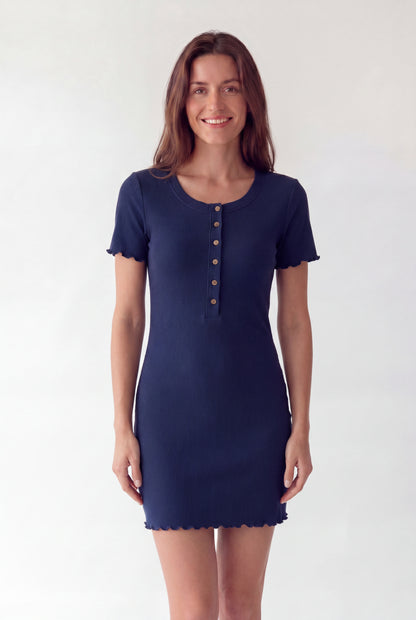 Essential Ribbed Knit Shift Dress