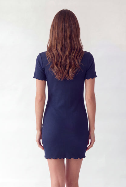Essential Ribbed Knit Shift Dress