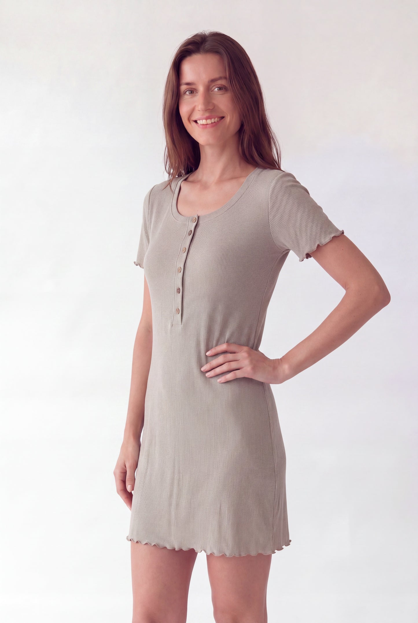Essential Ribbed Knit Shift Dress
