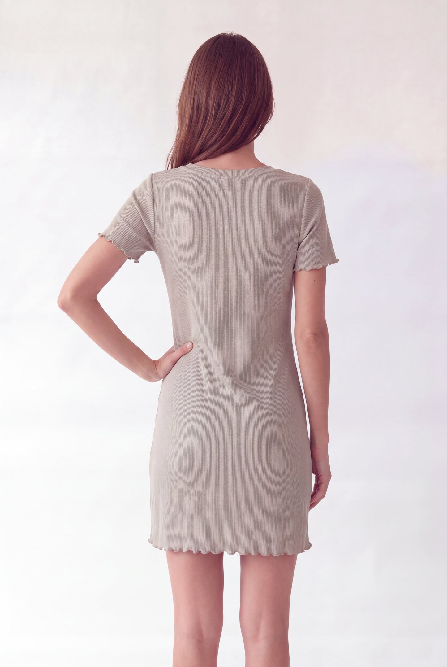 Essential Ribbed Knit Shift Dress
